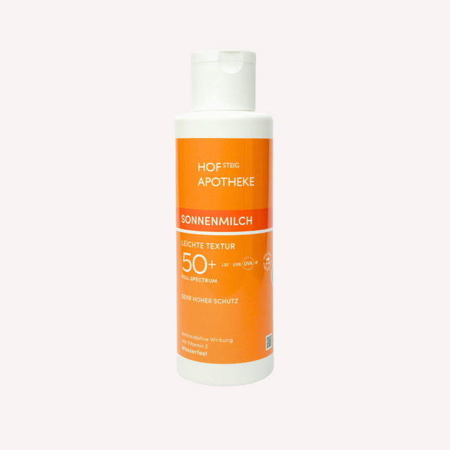 Sonnenmilch LSF 50+ Leichte Textur mit Vitamin E - wasserfest (200 ml)
