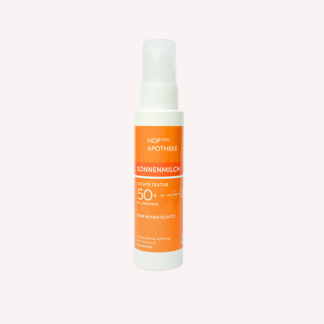 Sonnenmilch LSF 50+ Leichte Textur mit Vitamin E - wasserfest (100 / 200 ml)